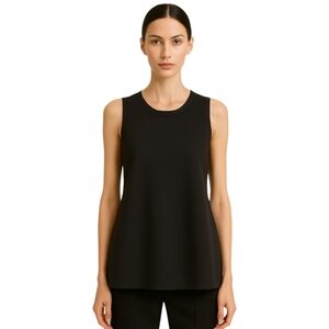 COS Sleek Black Swing A-Line Top | Structured | Minimalist &‎ Modern Womens Sz M